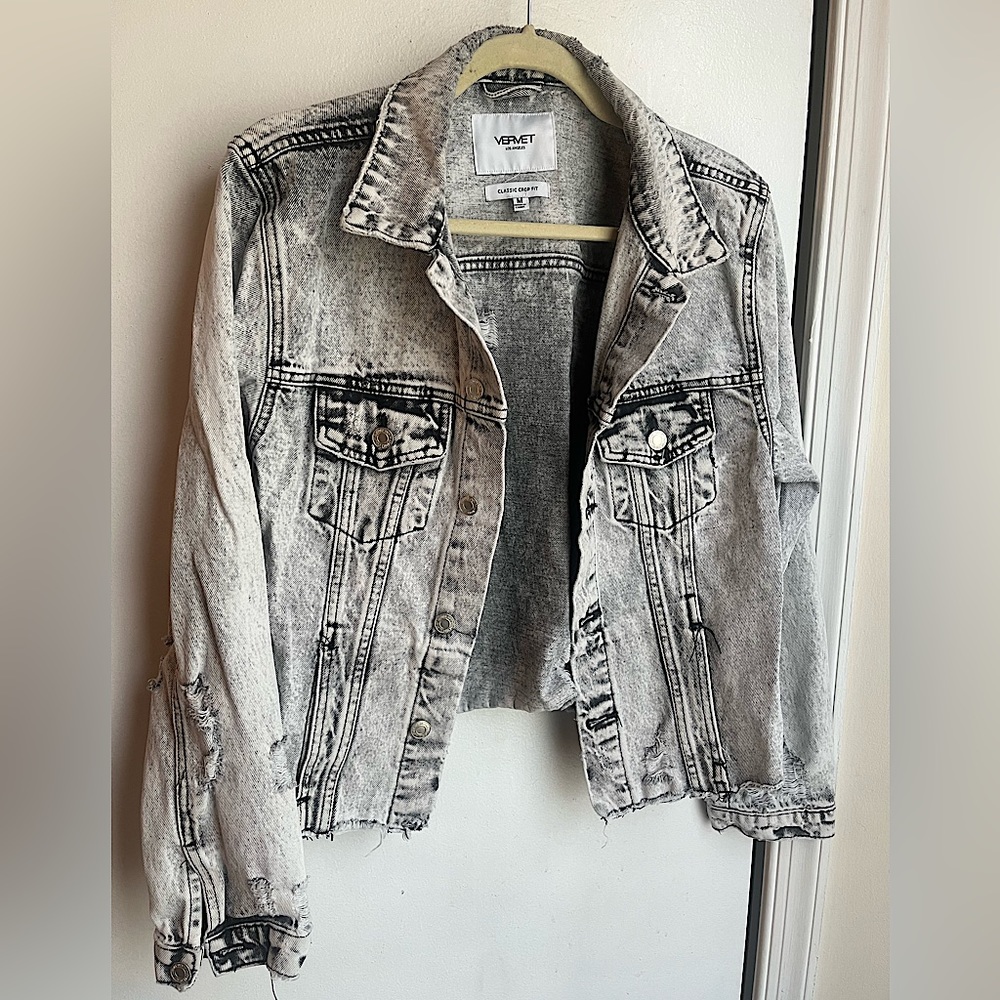 Vervet Distressed Escala Acid Wash Jacket